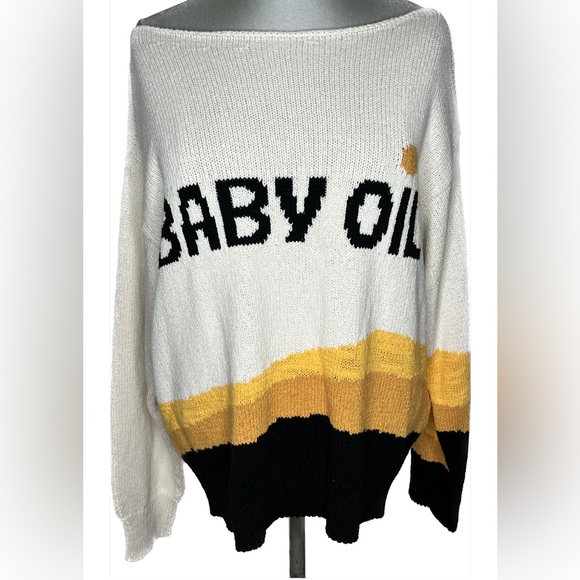 SALE NWT - Sandro "Baby Oil" Knitted Relaxed Fit Sweater Size Small - Picture 3 of 6